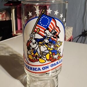 Disney Patriotic Parade Glass with Red, Blue, and Yellow